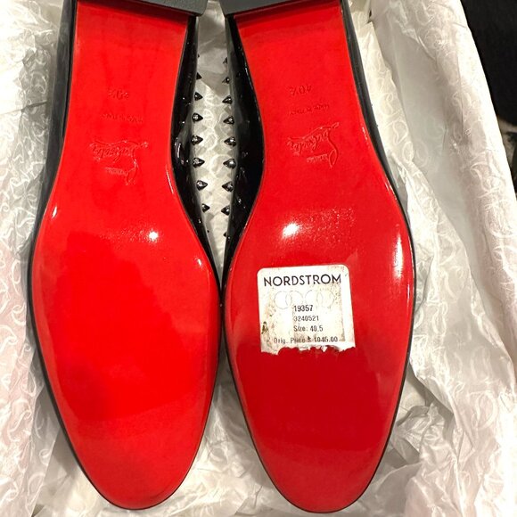 Christian Louboutin PILOUTA JANE SPIKES FLAT Criss Cross Ballerina - Picture 14 of 16